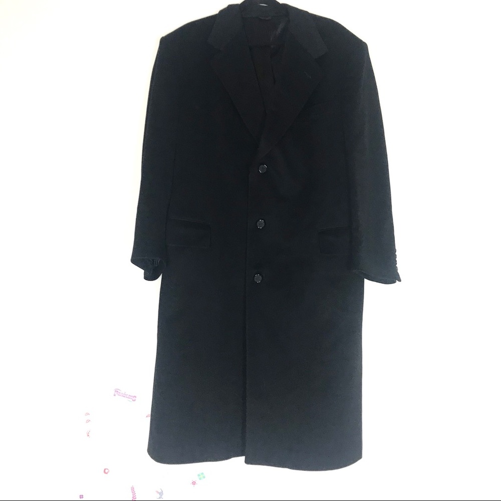 Loro Piana cashmere long over coat black size M
